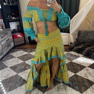 Antica Sartoria two piece high low skirt